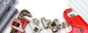 plumbing tools, pipes, and sockets