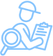Icon of a person inspecting plumbing